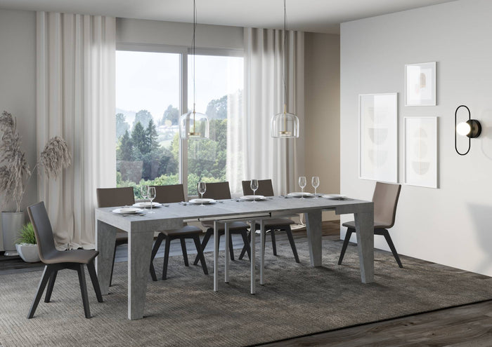 Tavolo allungabile 90x90/246 cm Naxor Cemento