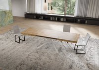 Tavolo allungabile 80x160/244 cm Niketis quercia natura gambe bianche