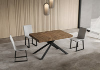 Tavolo allungabile 90x140/244 cm Niketis noce gambe antracite