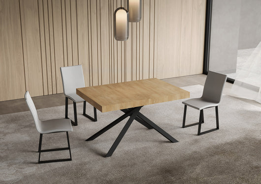 Tavolo allungabile 90x130/390 cm Niketis quercia natura gambe antracite