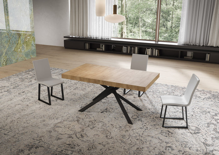 Tavolo allungabile 90x160/420 cm Niketis quercia natura gambe antracite