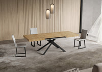 Tavolo allungabile 90x140/400 cm Niketis quercia natura gambe antracite