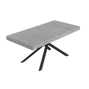 Tavolo allungabile 90x180/440 cm Niketis cemento gambe antracite