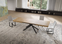 Tavolo allungabile 90x160/420 cm Niketis quercia natura gambe antracite