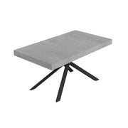 Tavolo allungabile 80x160/244 cm Niketis cemento gambe antracite