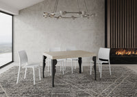 Tavolo allungabile 90x140/244 cm Paxor cashmere gambe antracite