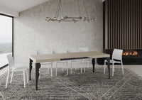 Tavolo allungabile 90x140/244 cm Paxor cashmere gambe antracite