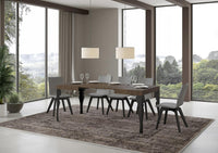 Tavolo allungabile 80x120/204 cm Paxor Noce telaio Antracite