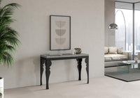 Tavolo apribile 120/200x45/90 cm Paxor Double Cemento telaio Antracite