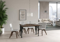 Tavolo apribile 120x45/90 cm Paxor Double Noce telaio Antracite