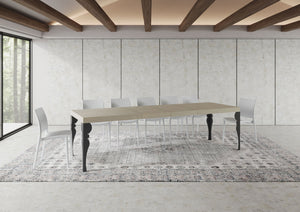 Tavolo allungabile 90x160/264 cm Paxor Premium cashmere gambe antracite