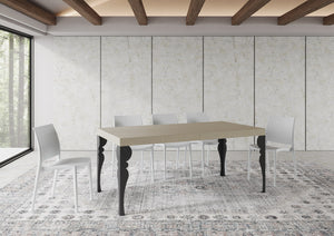 Tavolo allungabile 90x180/440 cm Paxor Premium cashmere gambe antracite