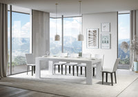 Tavolo allungabile 90x130/390 cm Roxel Premium bianco frassino