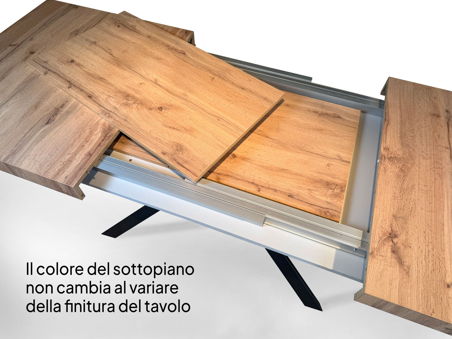 Tavolo allungabile 90x200/304 cm Roxel Premium quercia natura