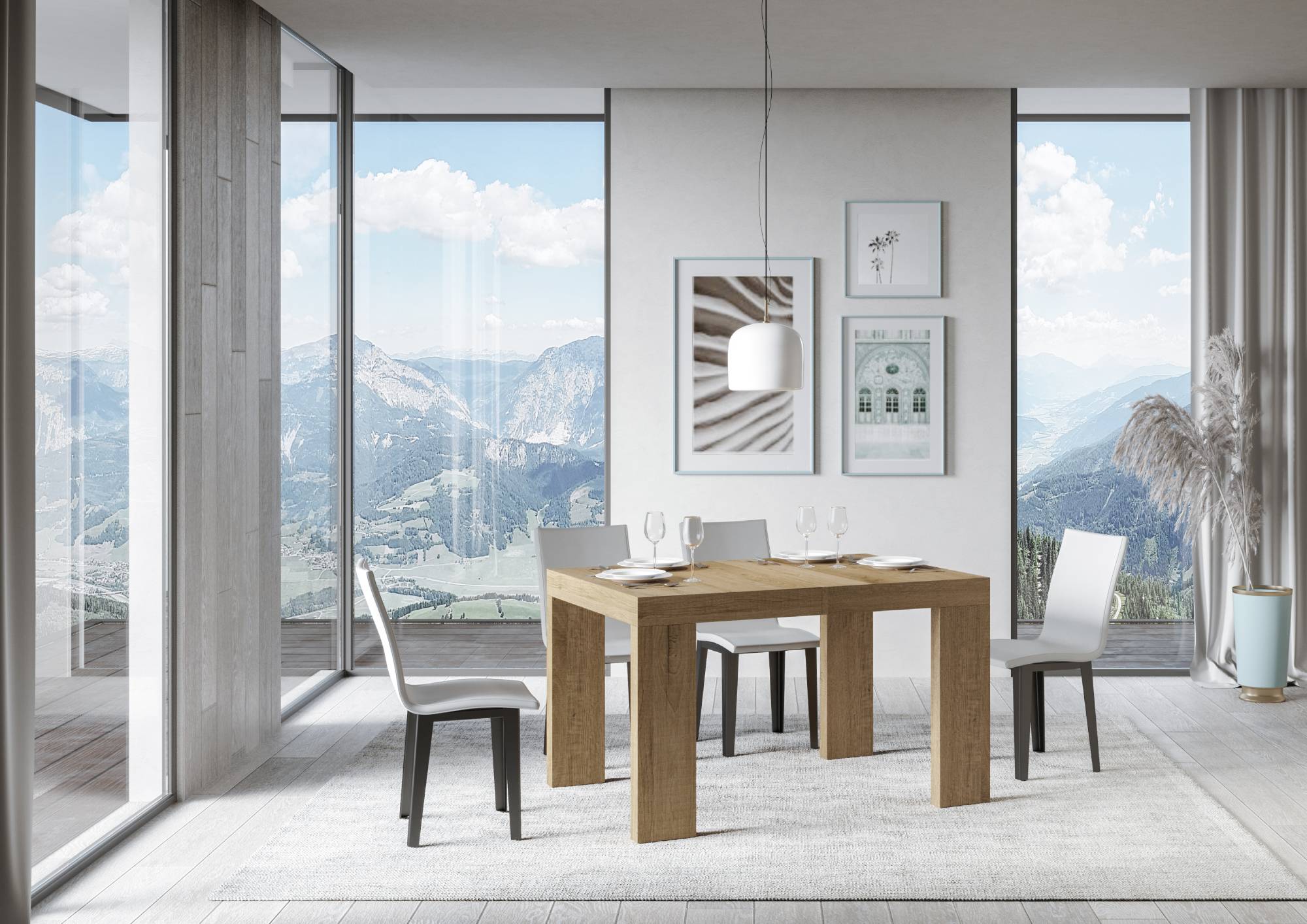 Tavolo allungabile 90x120/224 cm Roxel Premium Quercia Natura