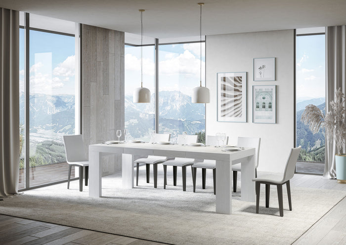 Tavolo allungabile 90x140/244 cm Roxel Premium Bianco Frassino