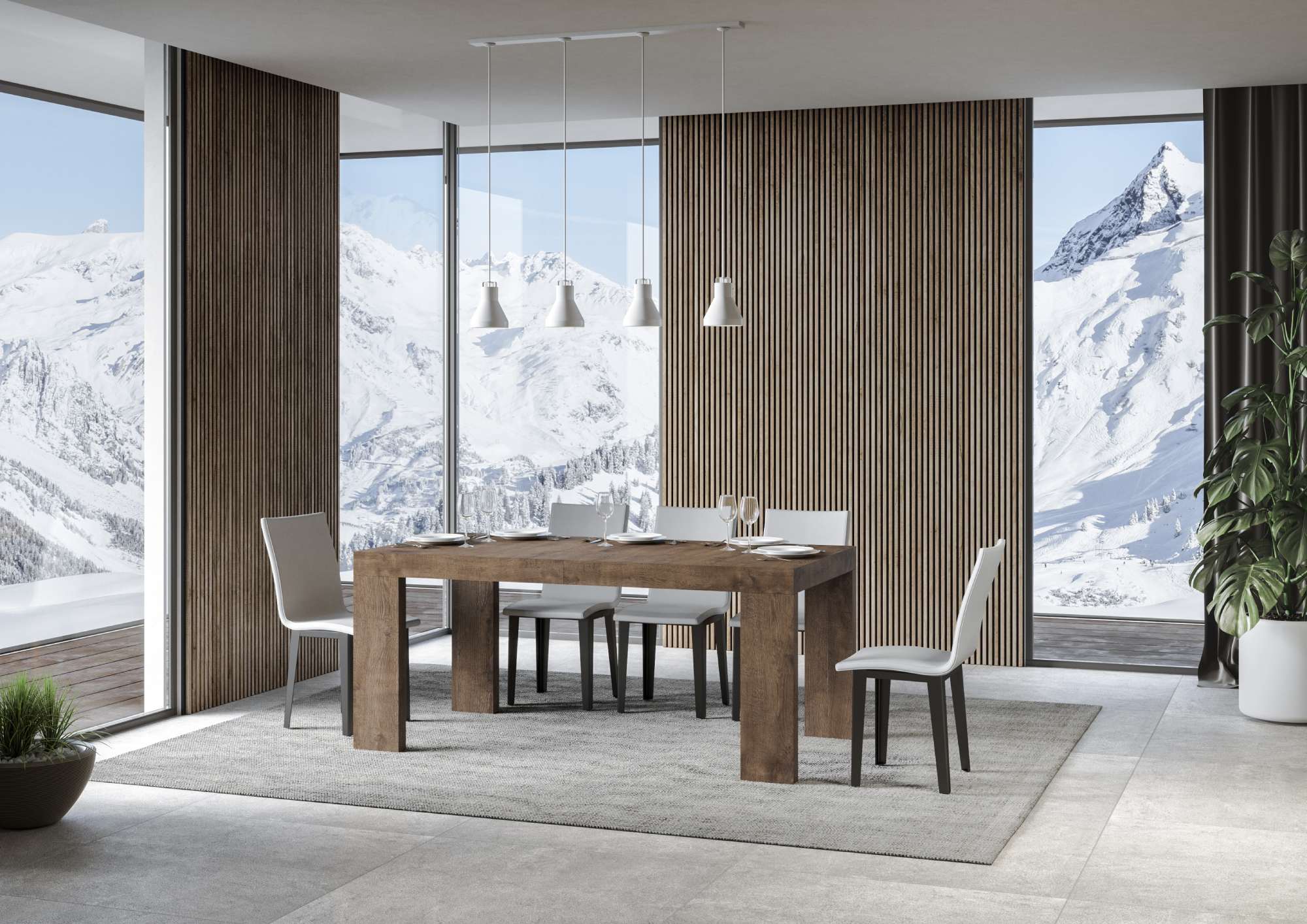 Tavolo allungabile 90x180/440 cm Roxel Noce