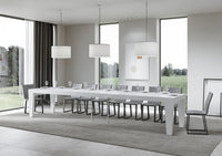 Tavolo allungabile 90x130/390 cm Pimbo Premium bianco frassino