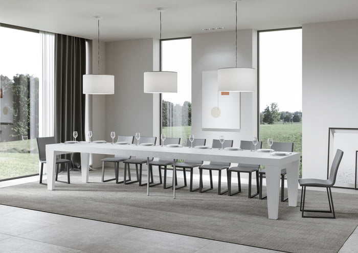 Tavolo allungabile 90x180/440 cm Pimbo Premium bianco frassino