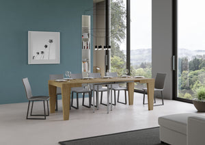 Tavolo allungabile 90x90/246 cm Pimbo Quercia Natura