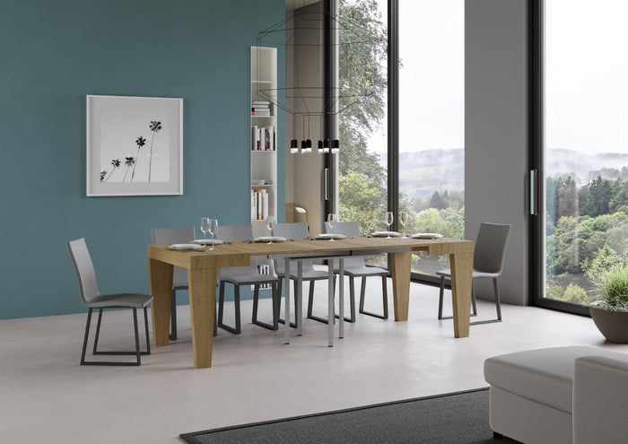 Tavolo allungabile 90x90/246 cm Pimbo Quercia Natura