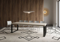 Tavolo allungabile 90x160/264 cm Tekno Premium Cashmere gambe antracite