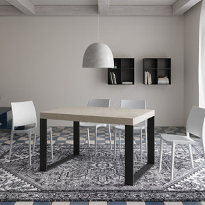 Tavolo allungabile 90x140/400 cm Tekno Premium Cashmere gambe antracite