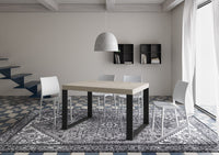 Tavolo allungabile 90x140/400 cm Tekno Premium Cashmere gambe antracite