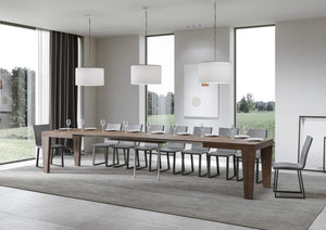 Tavolo allungabile 90x130/390 cm Pimbo Noce