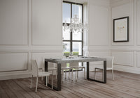 Tavolo allungabile 90x130/390 cm Tekno Premium Cemento telaio Antracite