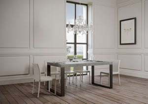 Tavolo allungabile 90x180/440 cm Tekno Premium Cemento telaio Antracite