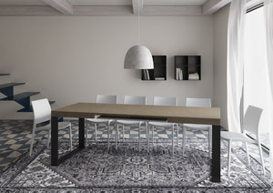 Tavolo allungabile 90x120/224 cm Tekno tortora gambe antracite