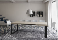 Tavolo allungabile 90x120/224 cm Tekno cashmere gambe antracite