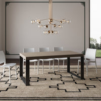 Tavolo allungabile 90x180/284 cm Tekno tortora gambe antracite