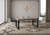 Tavolo allungabile 90x180/440 cm Tekno tortora gambe antracite