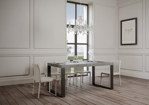 Tavolo allungabile 90x180/440 cm Tekno Cemento telaio Antracite