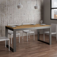 Tavolo allungabile 90x120/224 cm Tekno Evolution Quercia Natura telaio Antracite