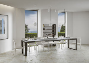 Tavolo allungabile 90x120/380 cm Tekno Evolution Cemento telaio Antracite