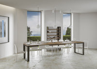 Tavolo allungabile 90x160/420 cm Tekno Evolution Noce telaio Antracite