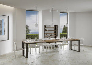 Tavolo allungabile 90x160/420 cm Tekno Evolution Noce telaio Antracite