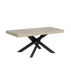 Tavolo allungabile 90x120/224 cm Volta Premium cashmere gambe antracite