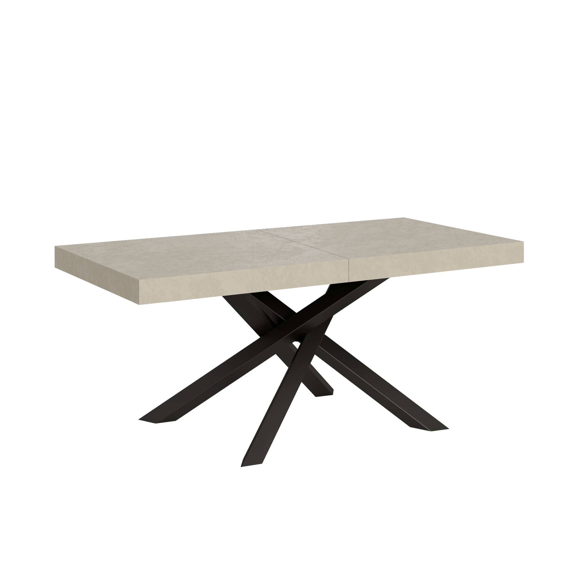Tavolo allungabile 90x180/440 cm Volta Premium cashmere gambe antracite