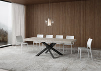 Tavolo allungabile 90x120/224 cm Volta Premium cashmere gambe antracite