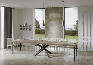 Tavolo allungabile 90x180/440 cm Volta Premium cashmere gambe antracite