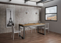 Tavolo allungabile 90x180/440 cm Tekno Evolution Quercia Natura telaio Antracite