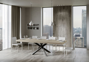 Tavolo allungabile 90x180/284 cm Volta Premium cashmere gambe antracite