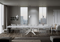 Tavolo allungabile 90x180/440 cm Volta Premium bianco frassino telaio bianco