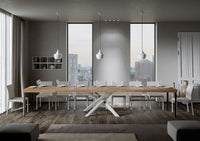 Tavolo allungabile 90x200/460 cm Volta Premium quercia natura telaio bianco