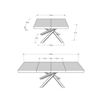 Tavolo allungabile 90x130/234 cm Volta Premium Bianco Frassino telaio 4/A