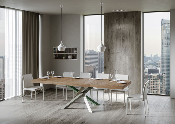 Tavolo allungabile 90x160/420 cm Volta Premium quercia natura telaio 4/A